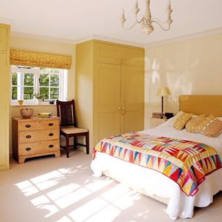 yellow ochre bedroom