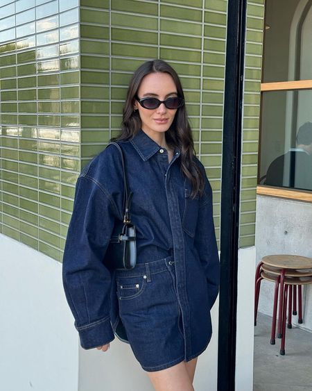 Liv Perez in double denim