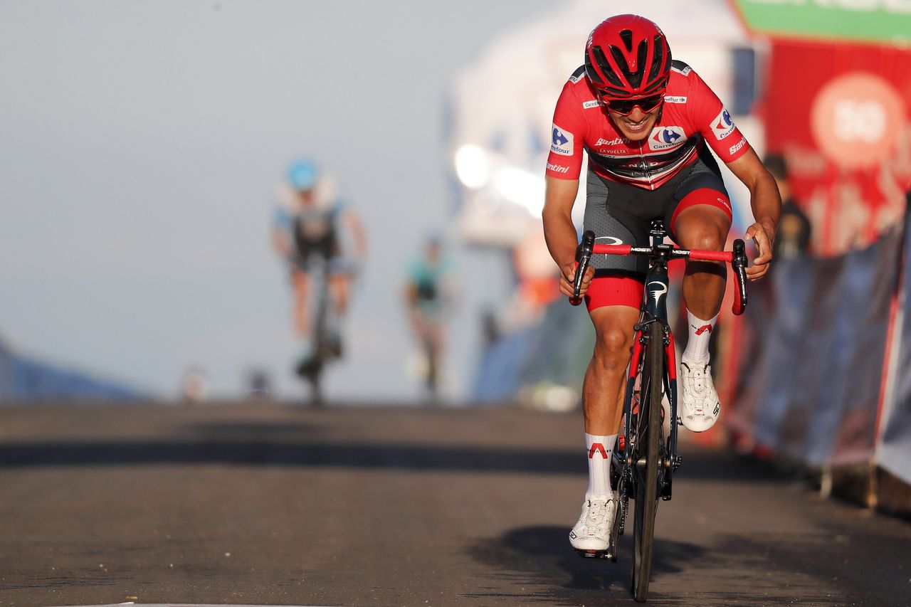 Vuelta Espana 2020 - 75th Edition - 8th stage Logrono - Alto de Moncalvillo 164 km - 28/10/2020 - Richard Carapaz (ECU - Ineos Grenadiers) - photo Luis Angel Gomez/BettiniPhoto&Acirc;&copy;2020