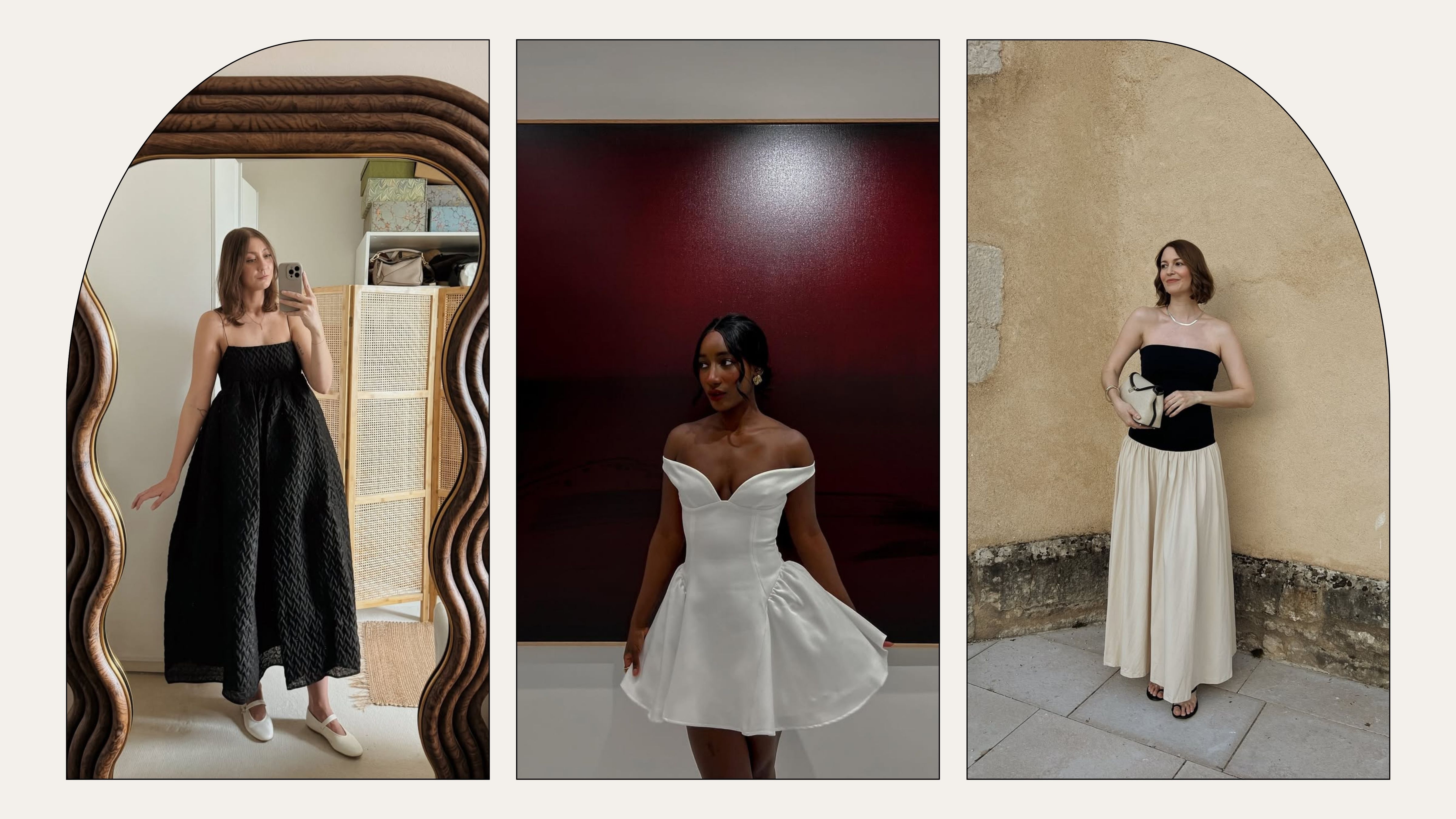 fit and flare dress styles worn by influencers