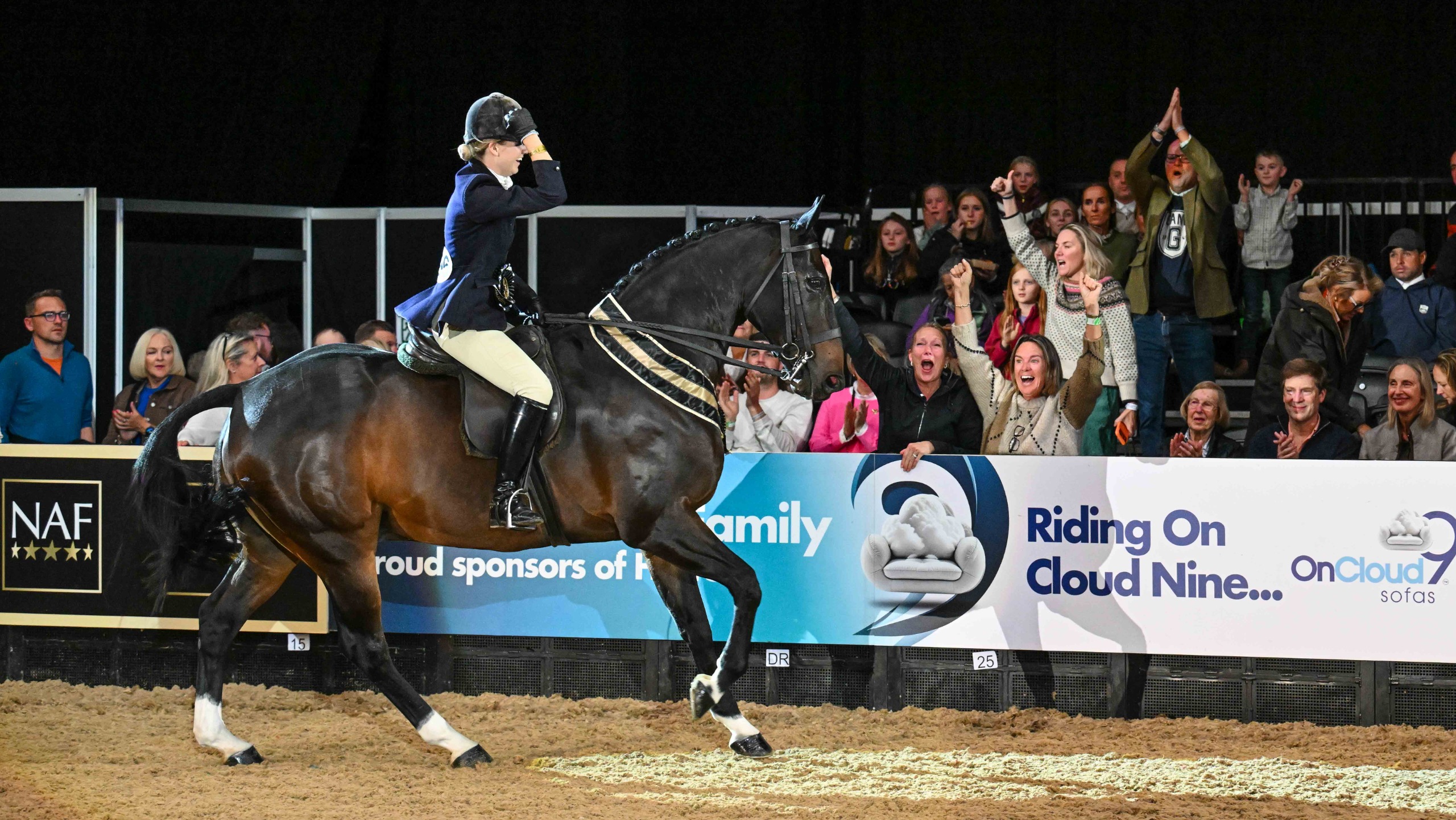 Tidy Town and Alice Homer on their lap of honour at HOYS 2026