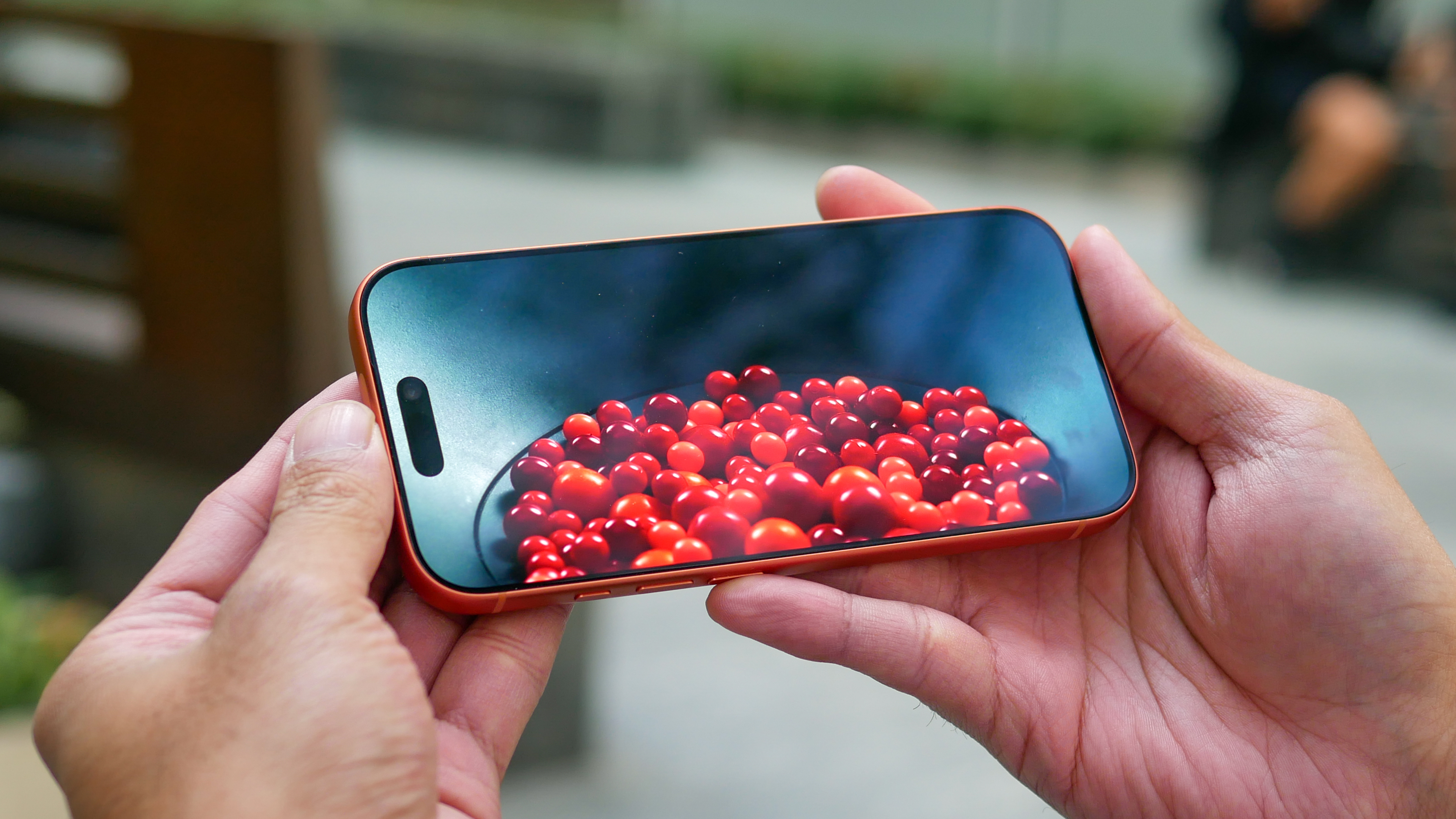iPhone 17 Pro playing 4K video.