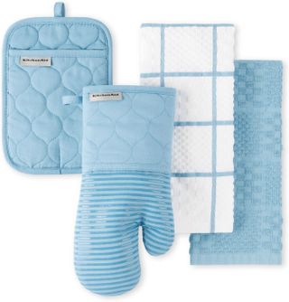 KitchenAid Quilted Cotton Terrycloth Oven Mitts, Potholders