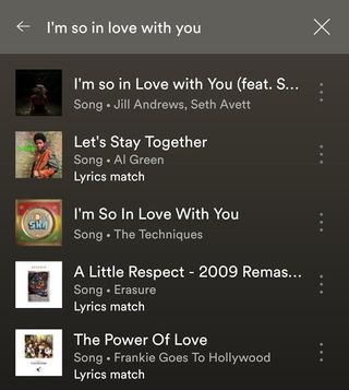 Spotify's new 'search by lyrics' function