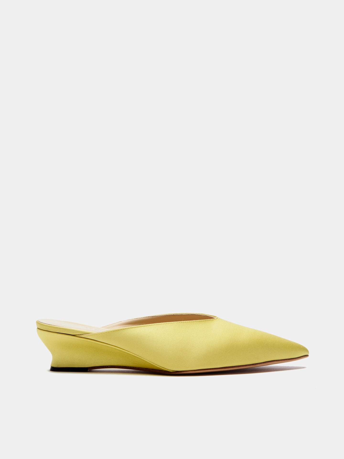 Micro Wedge Mule / Lime Satin
