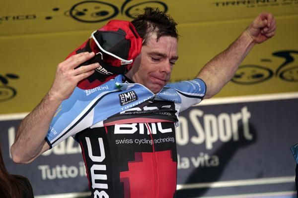 Cadel Evans (BMC) remains in the leader's jersey at Tirreno-Adriatico.