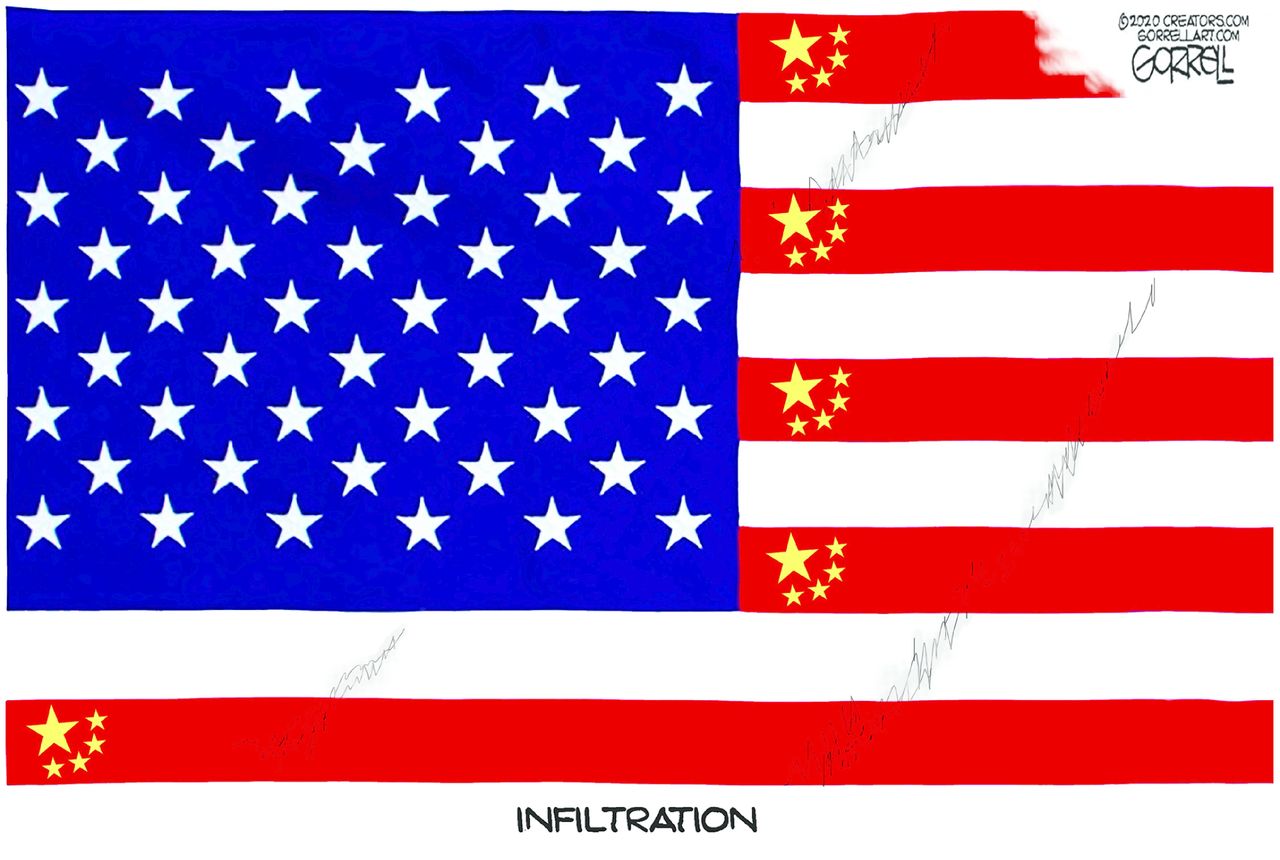 Political Cartoon U.S. China spying