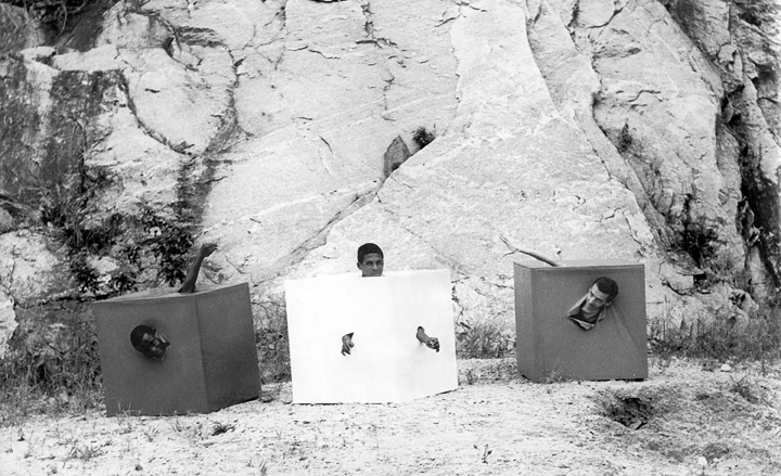 Three men into the square boxes