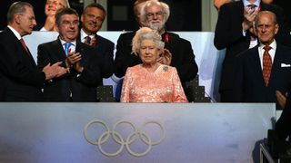 Queen Elizabeth II attends the Opening Ceremony of the London 2012 Olympic Games