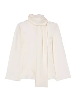 Lyocell-Blend Organza Blouse