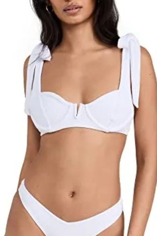 Beach Riot Women's Blair Bikini Top, White, M