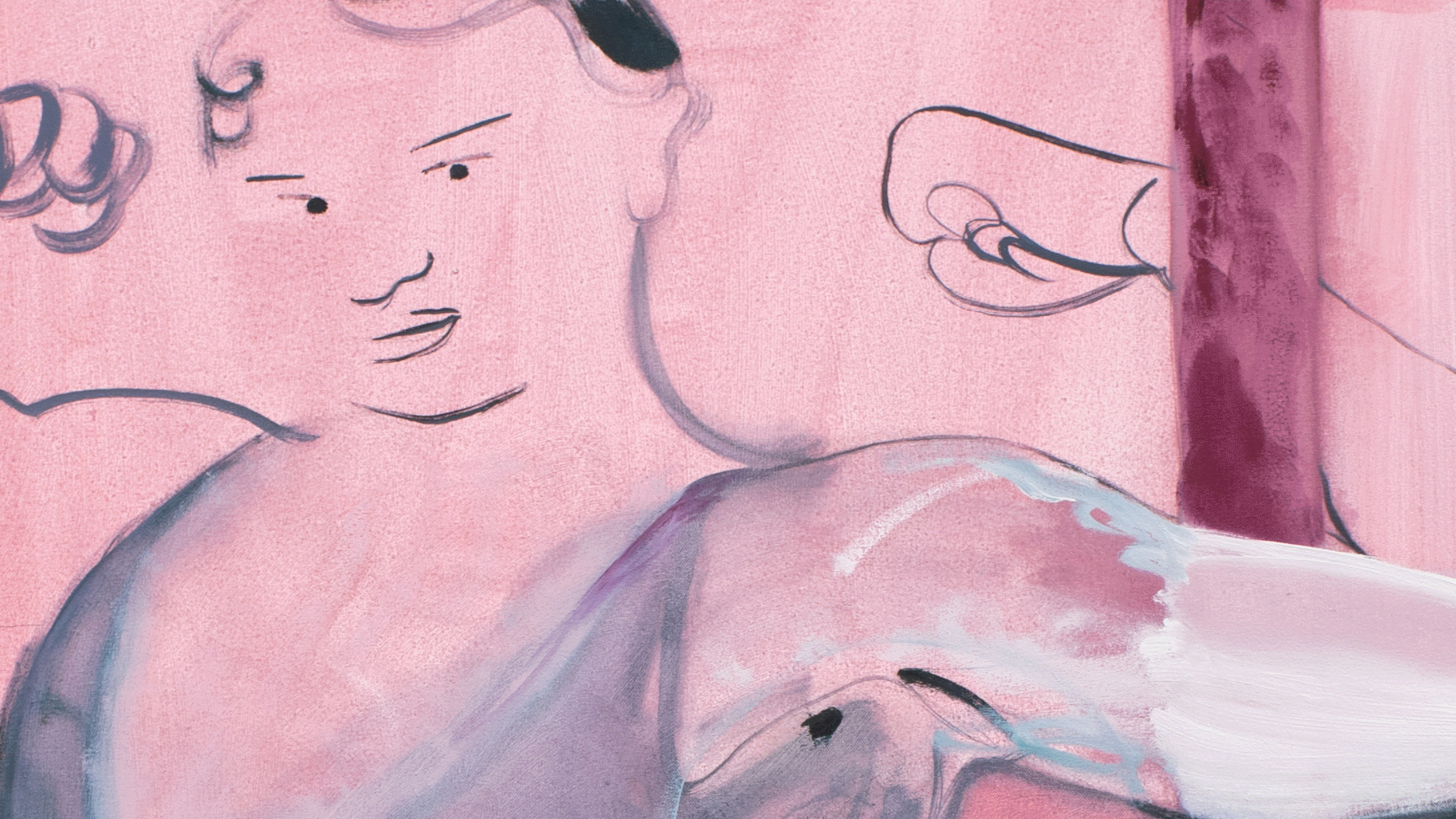 a revolving gif of art by queer artists