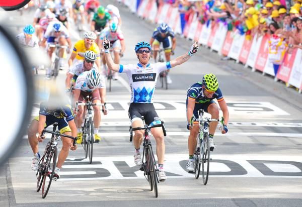 Tyler Farrar (Garmin-Cervelo) won after fine work from his team.
