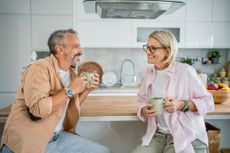 older couple in a high-end kitchen