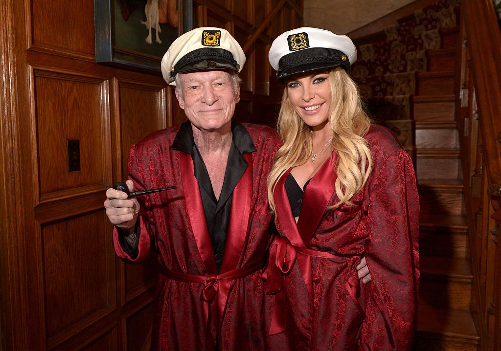 Hugh Hefner and Crystal Hefner.