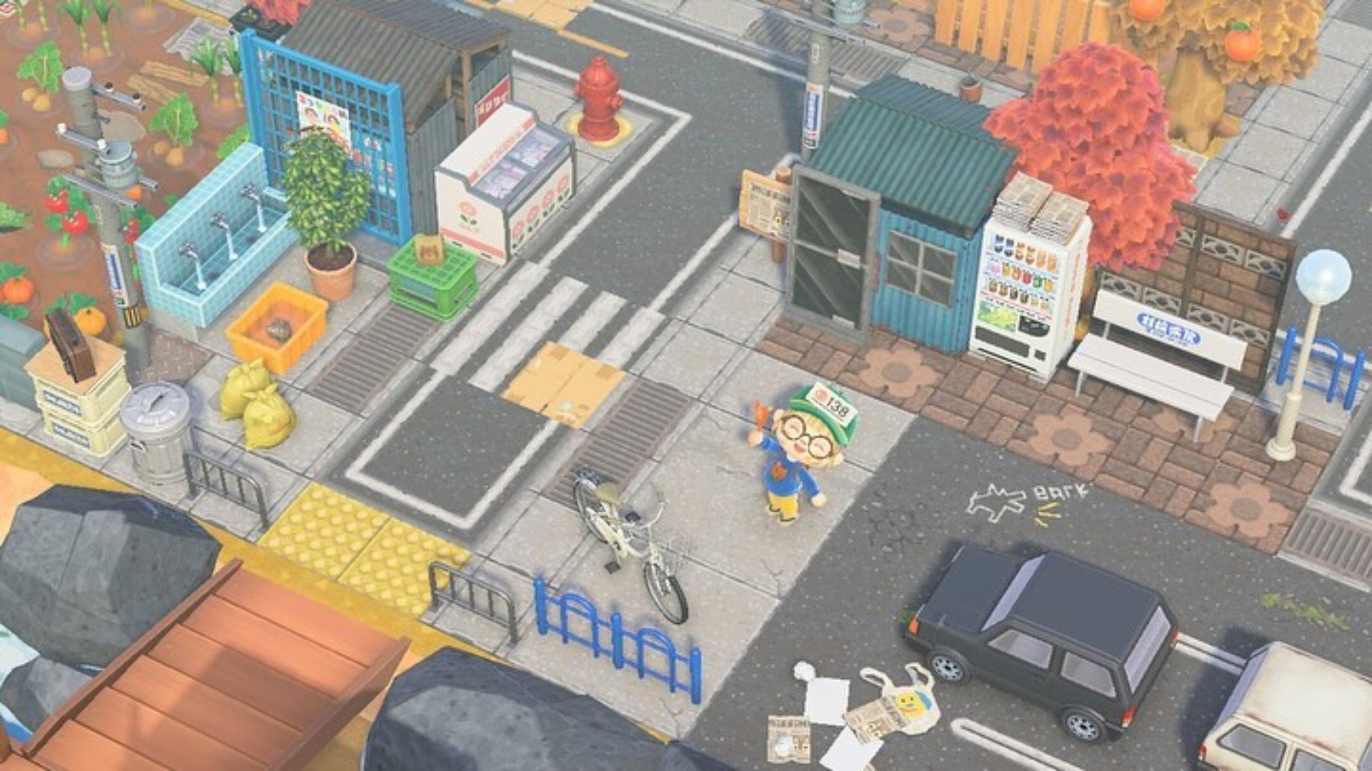 A road design in Animal Crossing: New Horizons