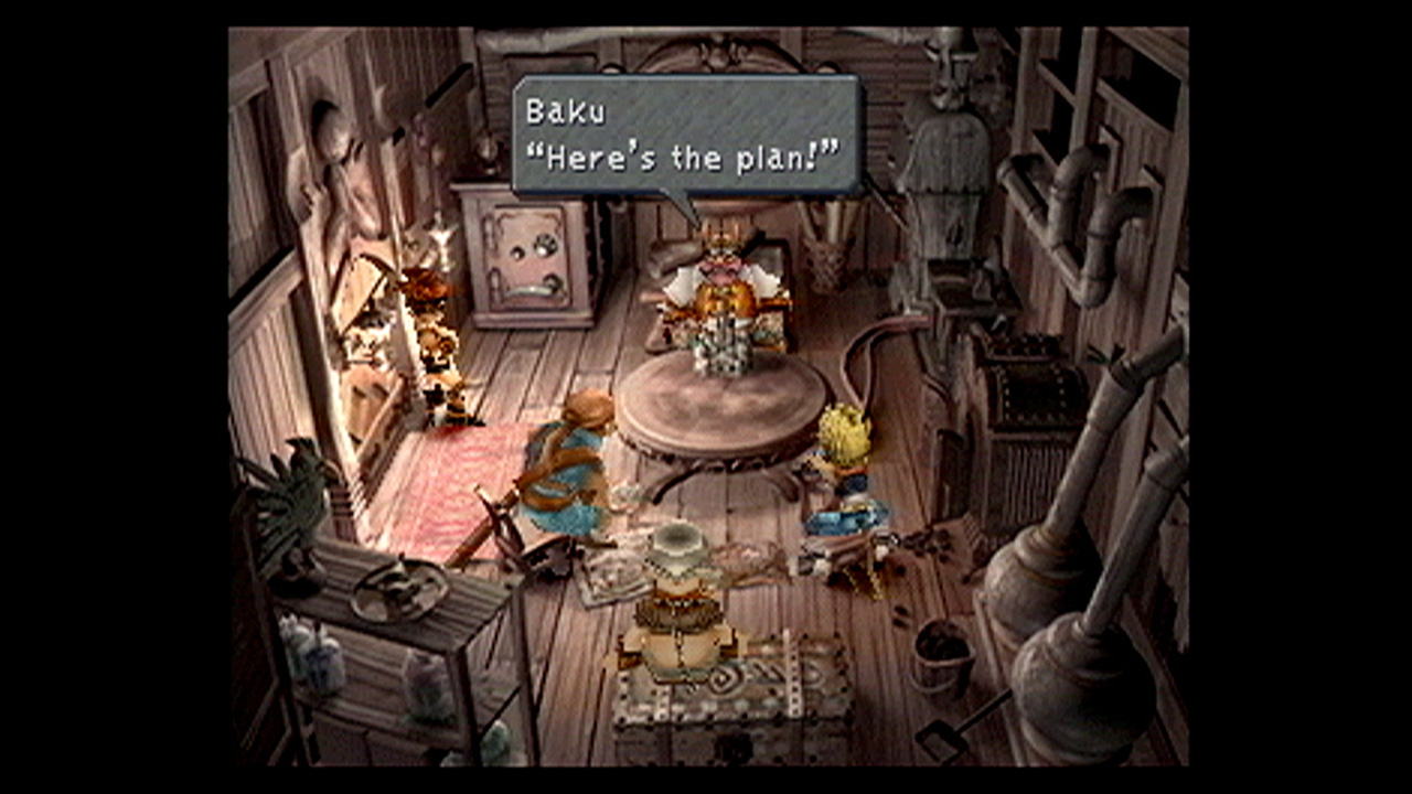 Baku tells Tantalus the plan in Final Fantasy 9