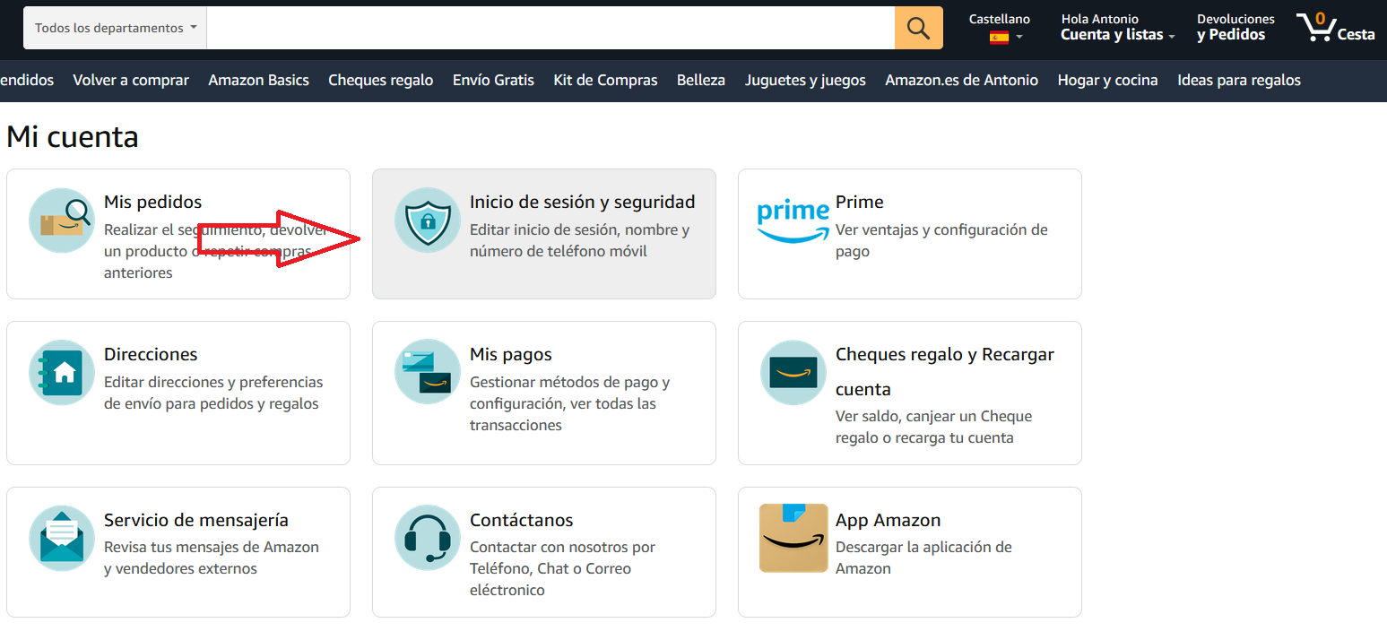 Change pass amazon