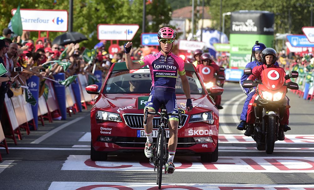 Valerio Conti (Lampre-Merida) wins stage 13 of the Vuelta a Espana