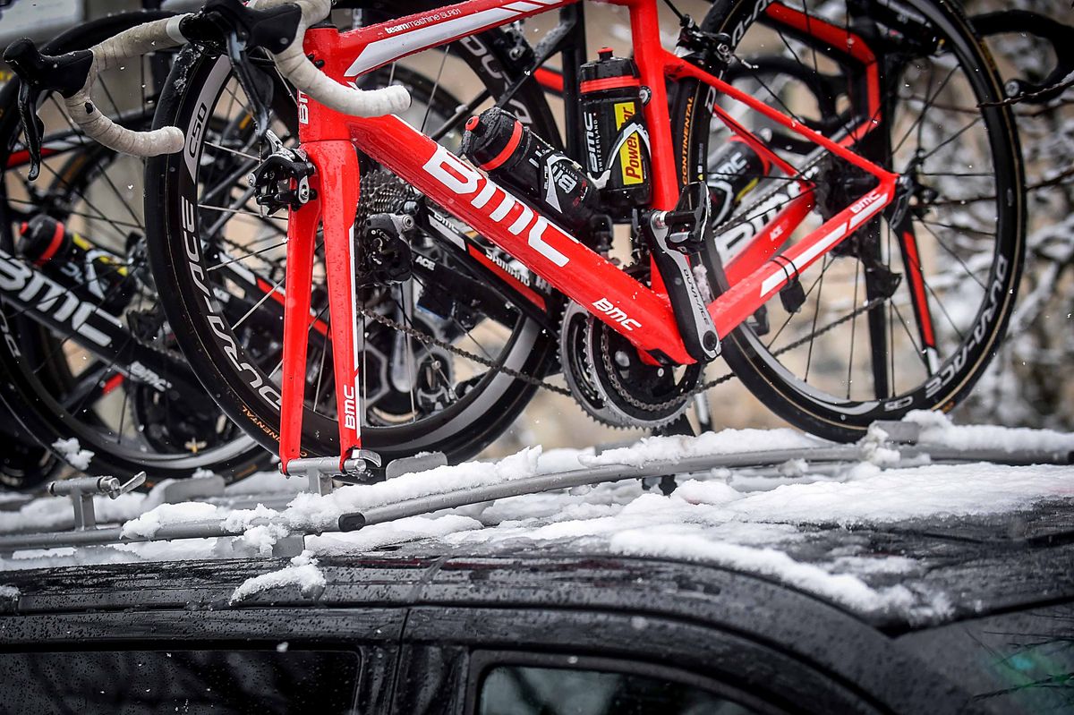 BMC's car covered in snow