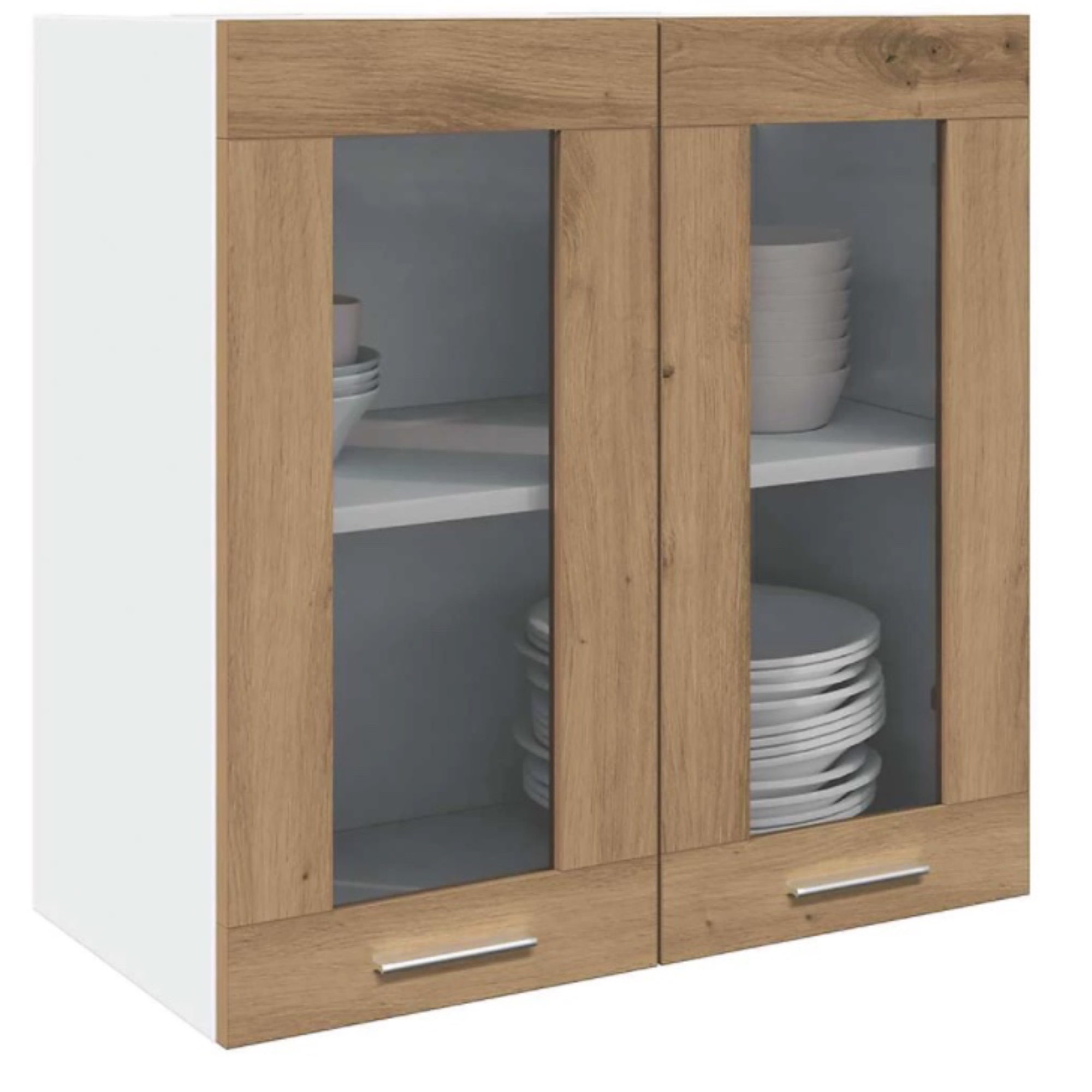 Berkfield Home, Kitchen Wall Cabinet with Glass Door in Artisan Oak