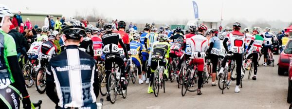 The third group prepares to race.