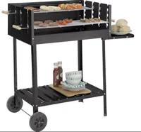 Deluxe Charcoal Rectangle Steel Party BBQ | £65 at Argos