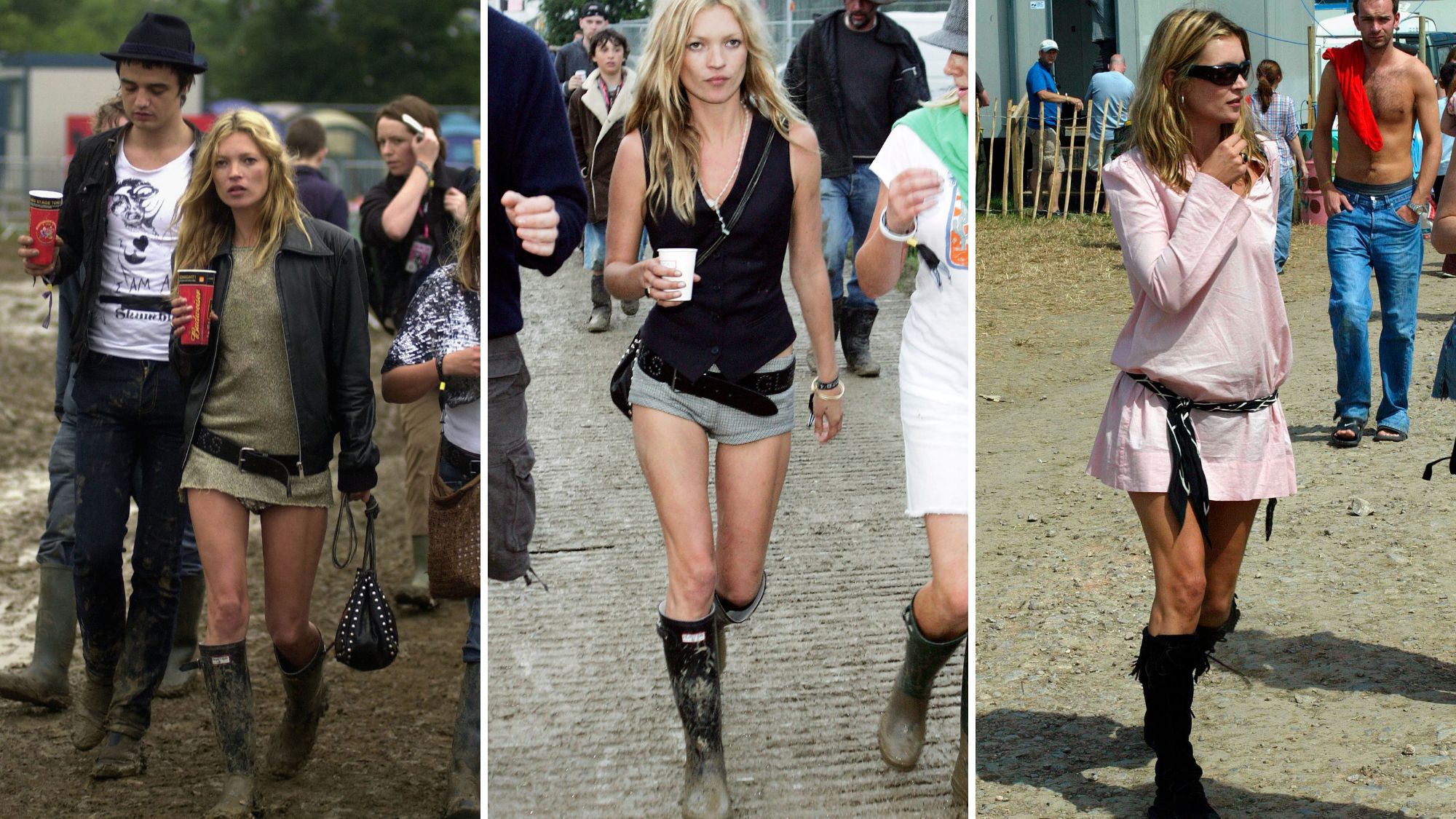 Kate Moss Glastonbury outfits