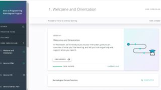 Udacity review: Screenshot of first lesson