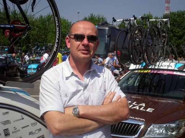 Arturas Kasputis, AG2R-La Mondiale directeur sportif as well as Lithuania's national team coach, at the Giro d'Italia.