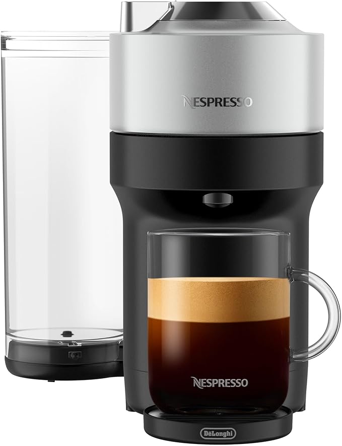 Nespresso, Nespresso Vertuo Pop+ Deluxe Coffee and Espresso Machine by De&#039;longhi, 120 Volts, Silver