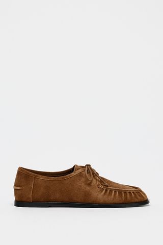 Soft Suede Lace Loafers