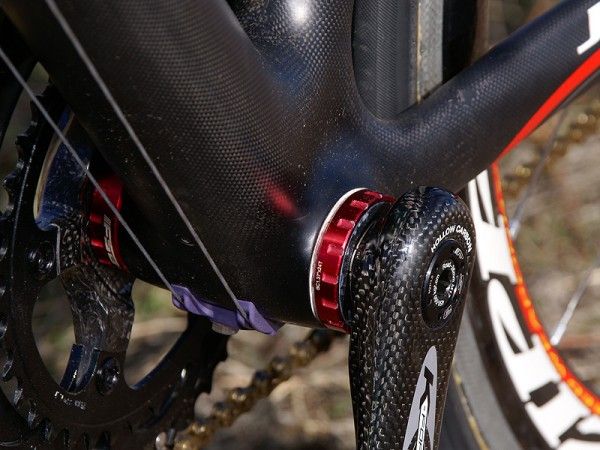 The ceramic bearing theme continues to the FSA MegaExo Ceramic bottom bracket.