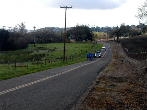 The first few kilometres of the long road to Paris.