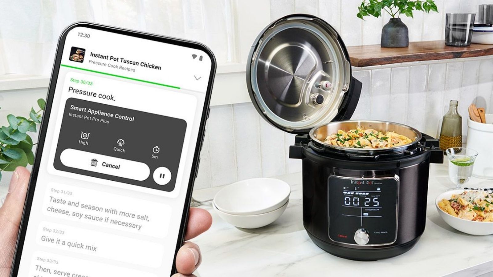  Instant Pot Pro Plus Wi-Fi Smart 10-in-1, Pressure Cooker, Slow  Cooker, Rice Cooker, Steamer, Sauté Pan, Yogurt Maker, Warmer, Canning Pot,  Sous Vide, Includes App with Over 800 Recipes, 6 Quart