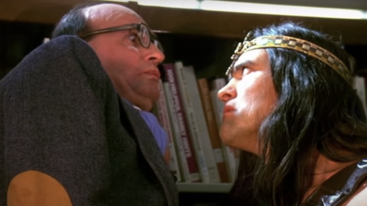 Conan the Librarian threatening a library customer on UHF