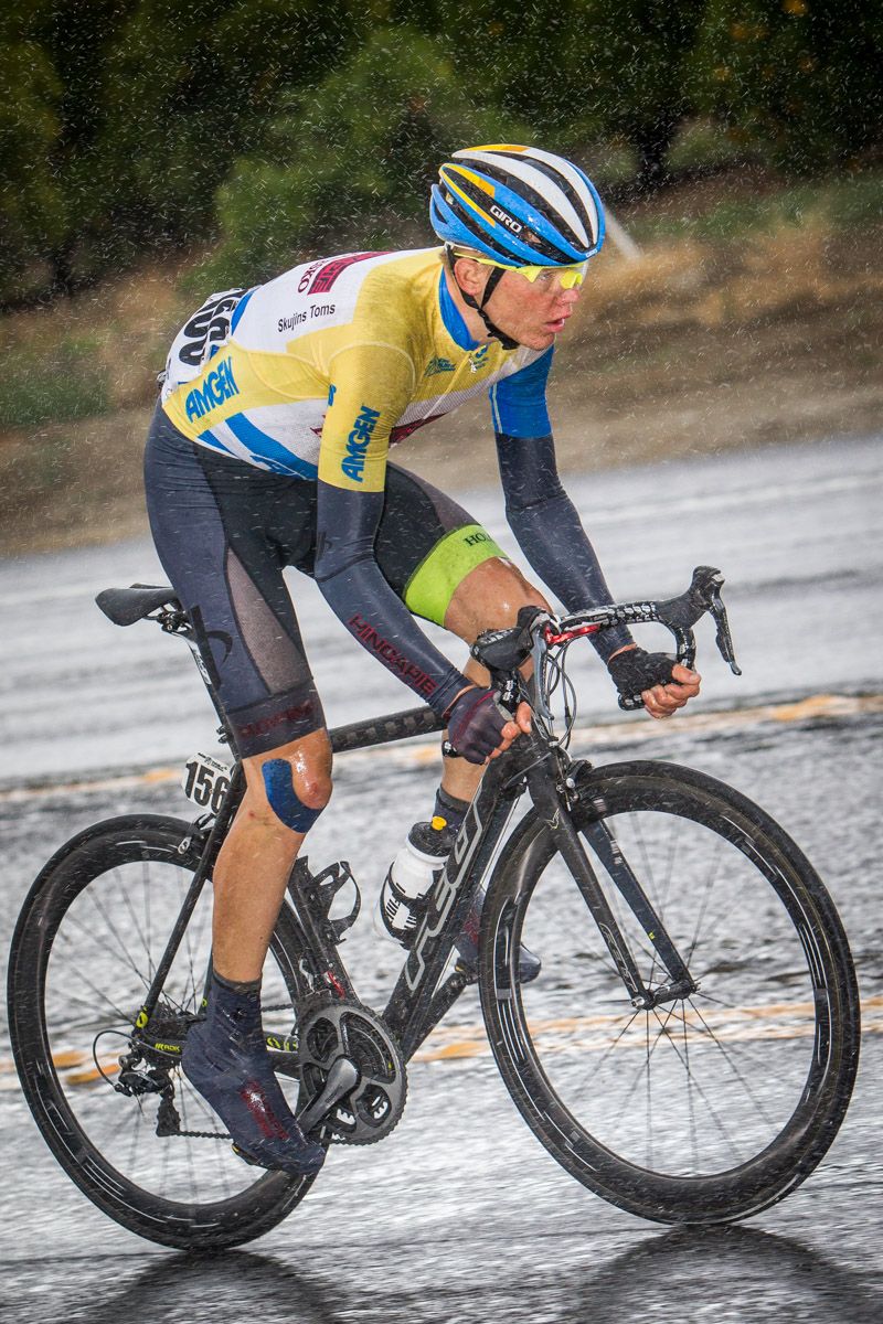 Toms Skujins (Hincapie) spent another day in yellow