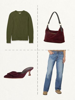 Pullover- und Jeans-Outfit von Amazon