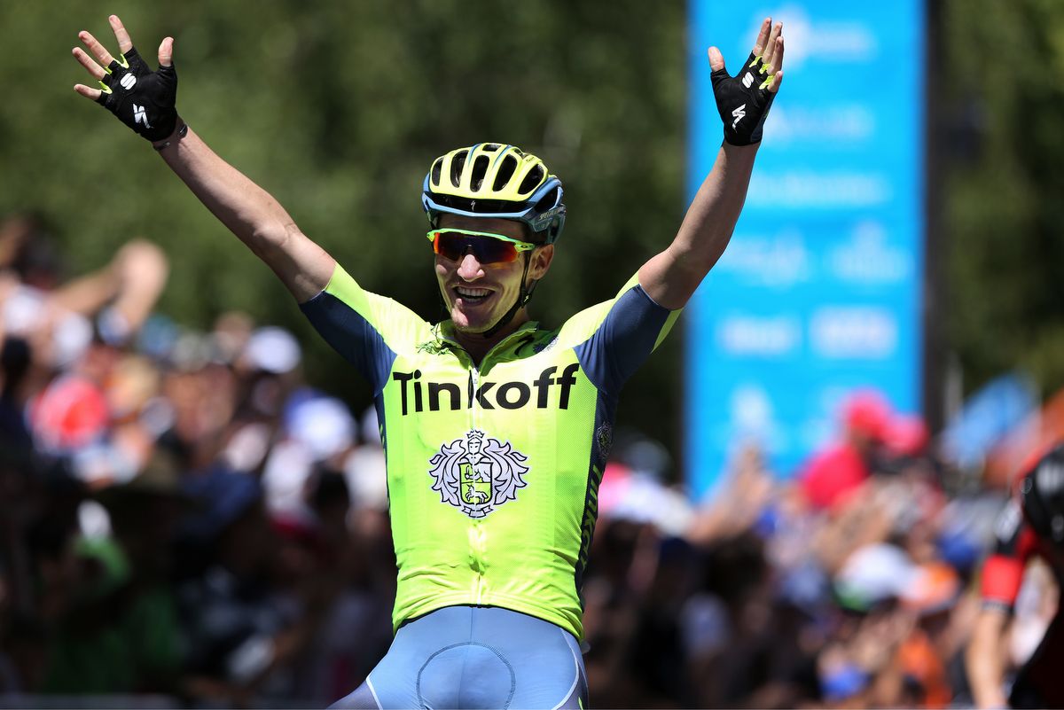 Jay McCarthy celebrates Tinkoff's first win of 2016