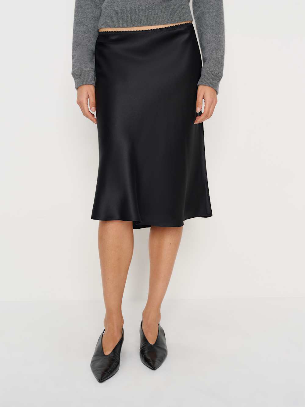 Layla Silk Knee Length Skirt
