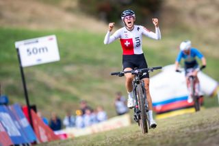 Short Track Cross-Country - Elite and U23 Women - UCI MTB World Championships: Switzerland's Alessandra Keller wins first elite title while Isabella Holmgren repeats as women's U23 XCC winner for Canada