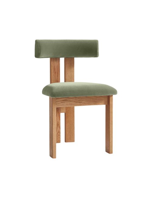 Ceremonie Green Mohair Dining Chair by Athena Calderone