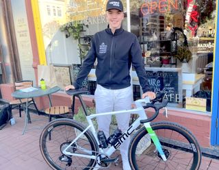 Michael Garrison shows off his new BMC Kauis in downtown Bentonville