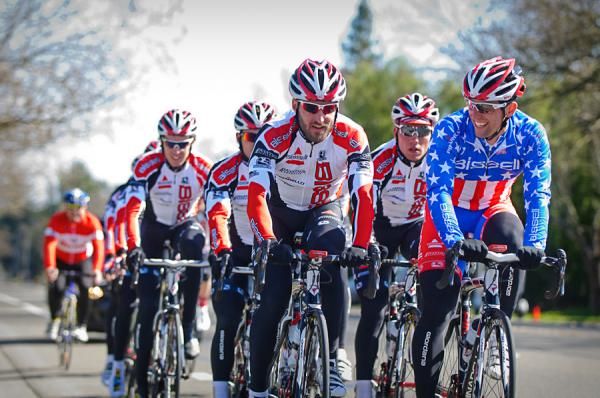 Frank Pipp and USA National Crit Champion Eric Young share a laugh