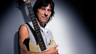 English rock guitarist Jeff Beck of the bands The Yard Birds and The Jeff Beck Group. During a portrait shoot with his Fender Stratocaster guitar on May 13, 2009.