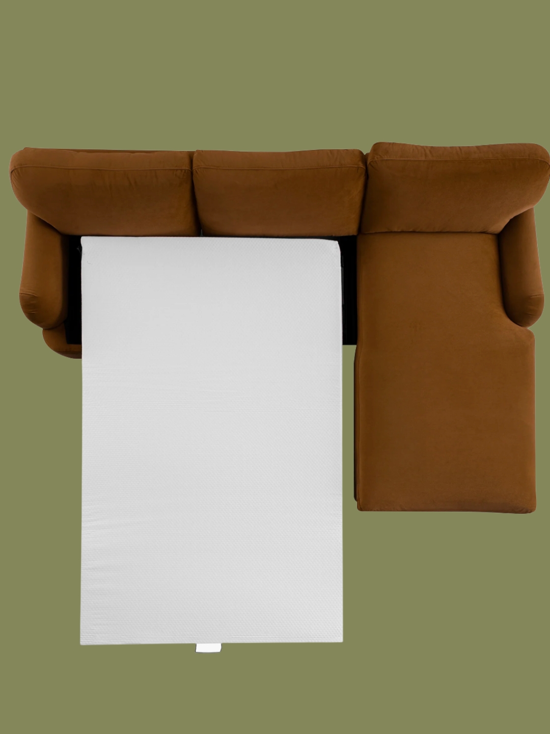 Daals, Daphins Cinnamon Velvet Chaise Sofa Bed