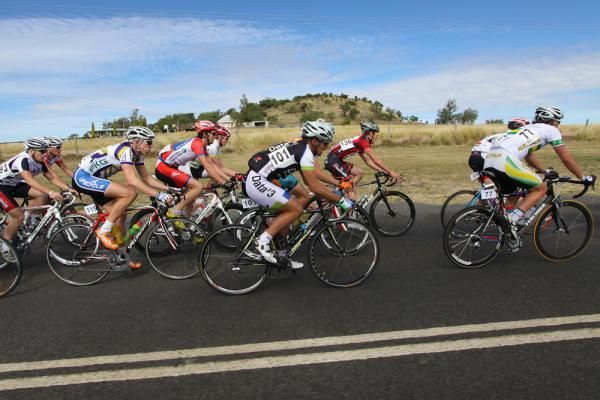 David Brown from Data 3 Racing Team pushes his way through the peloton.