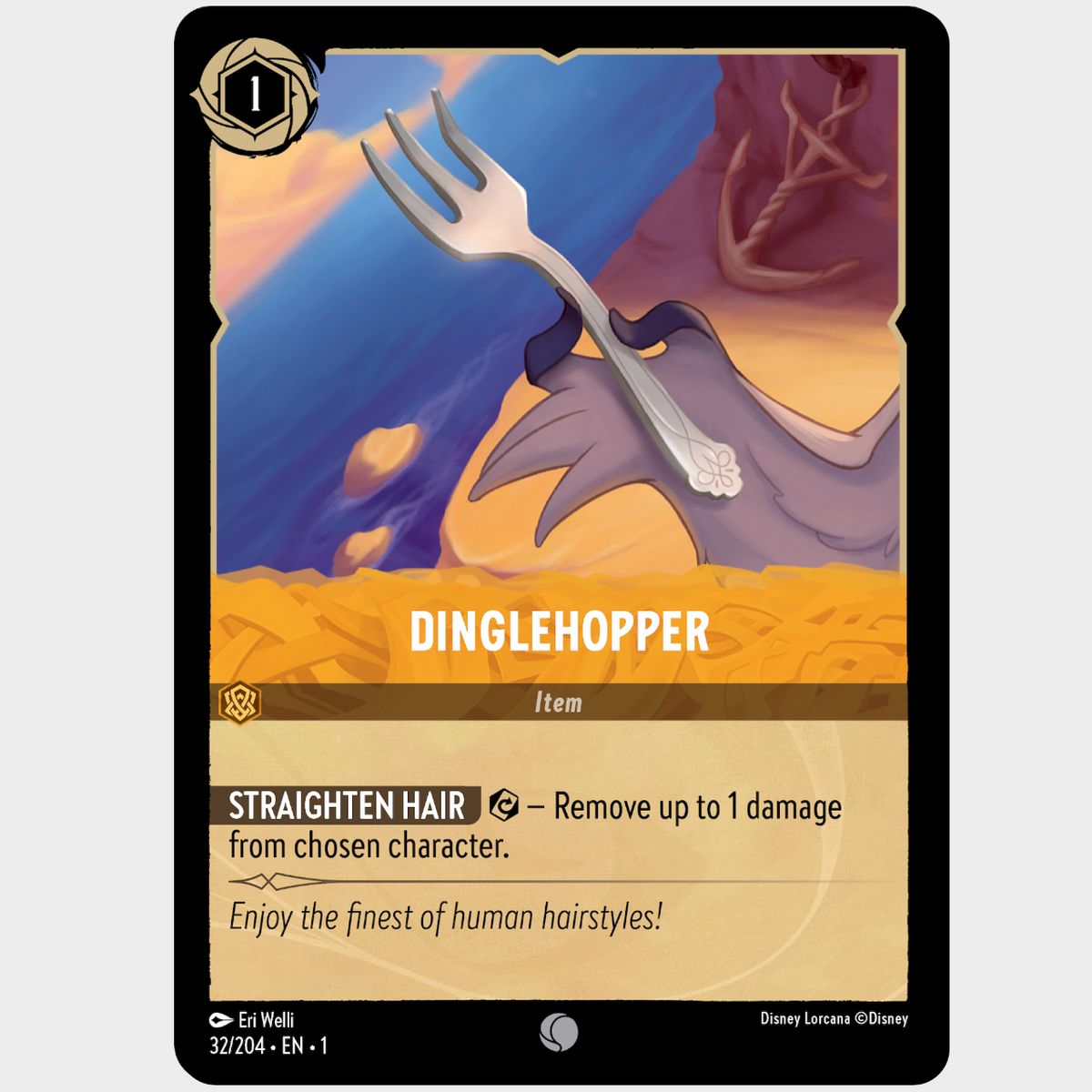 Disney Lorcana cards on a plain background