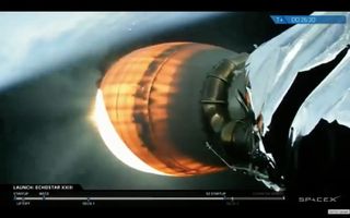Falcon 9 Second Stage Lights Up
