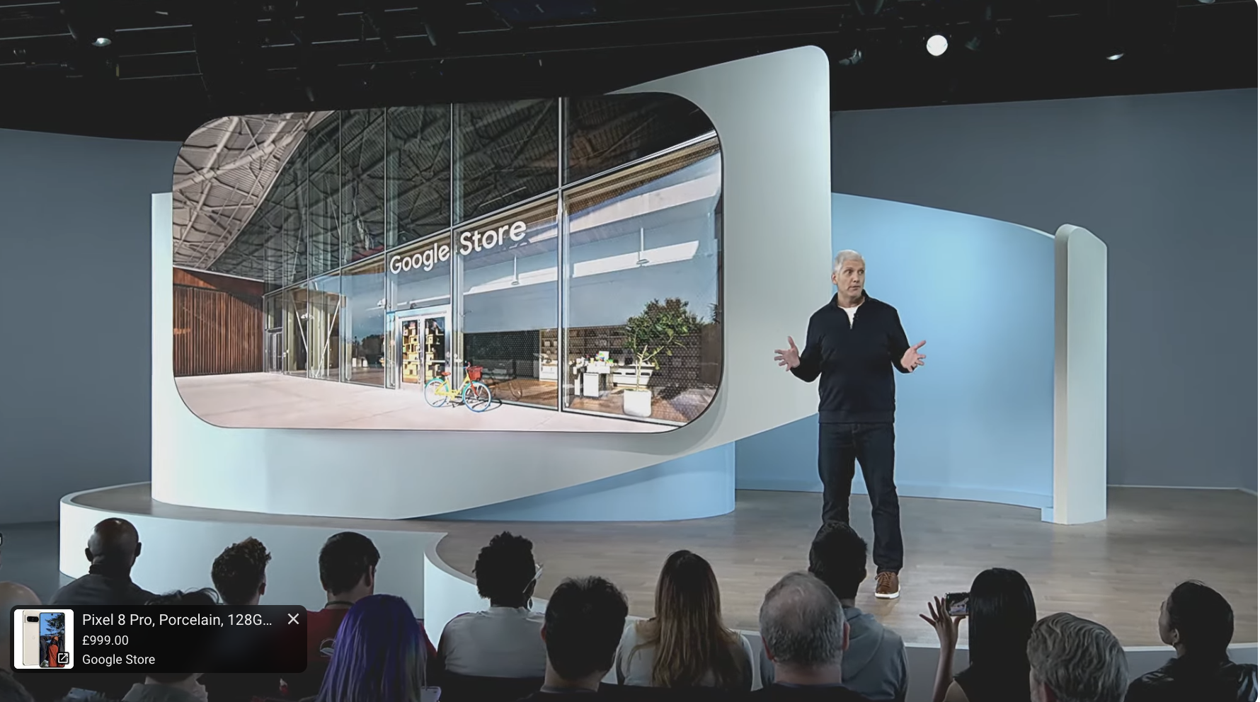 A screenshot from the Made By Google 2023 event